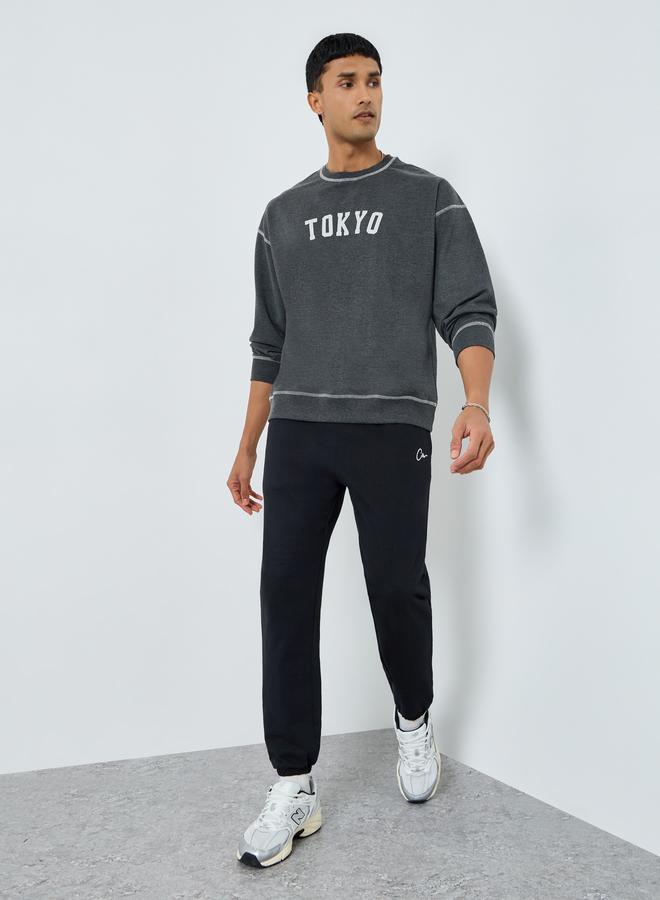 ستايلي سويت شيرت بطبعة طوكيو - Image 2